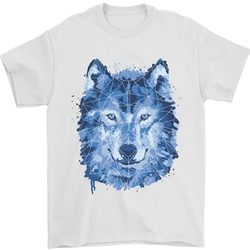 A Polygon Wolf Mens T-Shirt 100% Cotton White