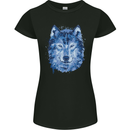 A Polygon Wolf Womens Petite Cut T-Shirt Black
