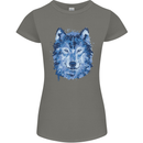 A Polygon Wolf Womens Petite Cut T-Shirt Charcoal