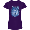 A Polygon Wolf Womens Petite Cut T-Shirt Purple