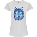 A Polygon Wolf Womens Petite Cut T-Shirt White