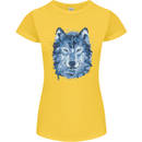 A Polygon Wolf Womens Petite Cut T-Shirt Yellow