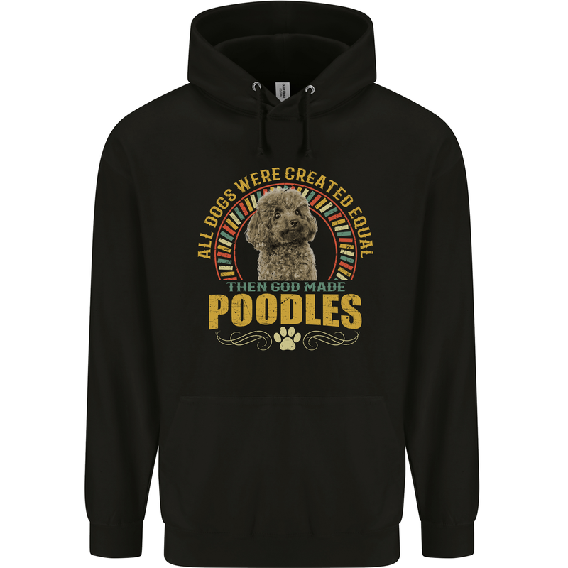 A Poodle Dog Childrens Kids Hoodie Black