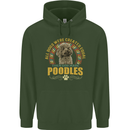 A Poodle Dog Childrens Kids Hoodie Forest Green