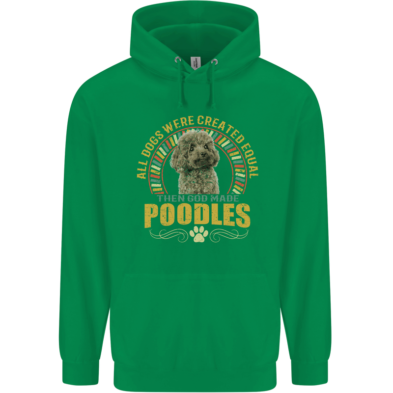 A Poodle Dog Childrens Kids Hoodie Irish Green