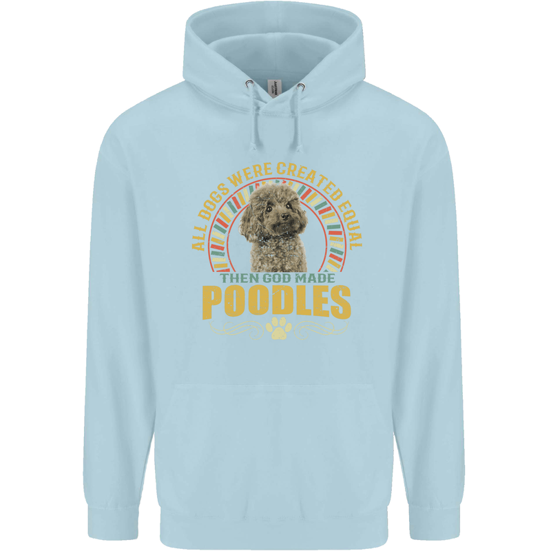 A Poodle Dog Childrens Kids Hoodie Light Blue