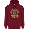A Poodle Dog Childrens Kids Hoodie Maroon
