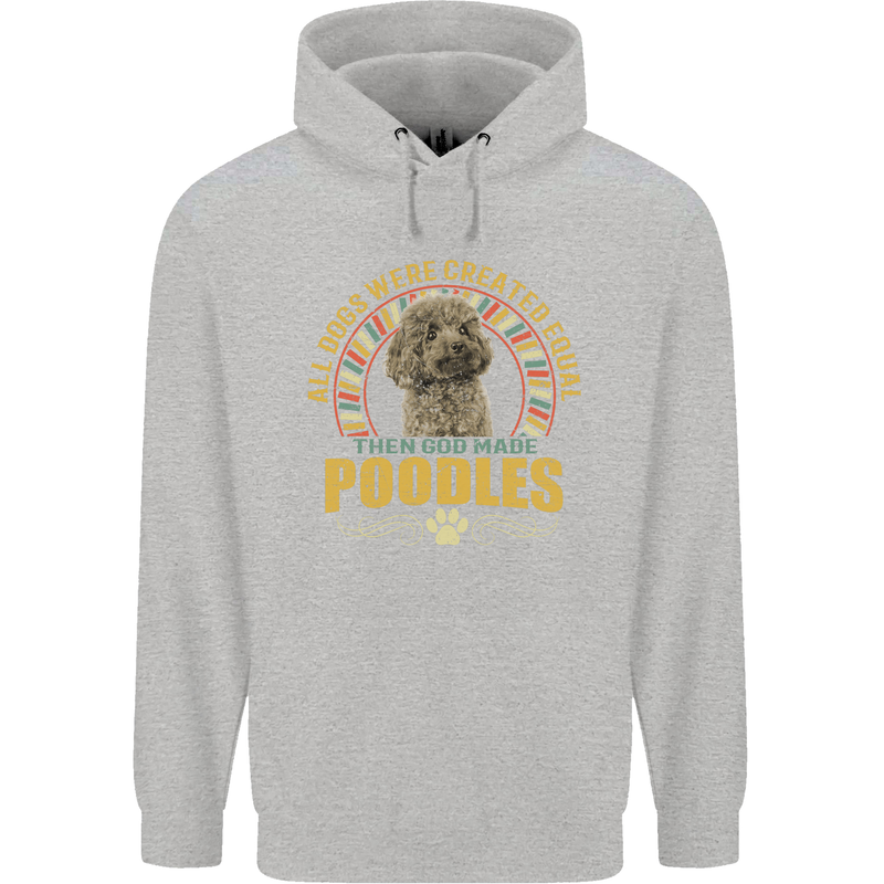 A Poodle Dog Childrens Kids Hoodie Sports Grey