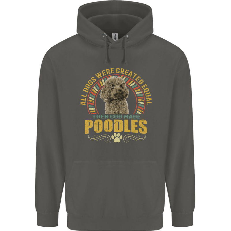 A Poodle Dog Childrens Kids Hoodie Storm Grey