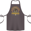 A Poodle Dog Cotton Apron 100% Organic Dark Grey