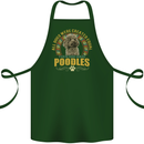 A Poodle Dog Cotton Apron 100% Organic Forest Green