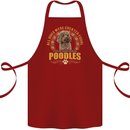 A Poodle Dog Cotton Apron 100% Organic Maroon