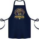 A Poodle Dog Cotton Apron 100% Organic Navy Blue