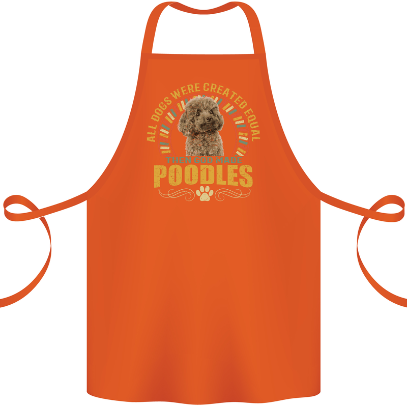 A Poodle Dog Cotton Apron 100% Organic Orange