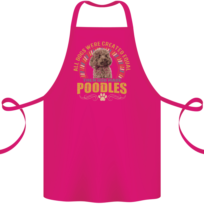 A Poodle Dog Cotton Apron 100% Organic Pink