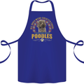 A Poodle Dog Cotton Apron 100% Organic Royal Blue