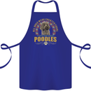 A Poodle Dog Cotton Apron 100% Organic Royal Blue
