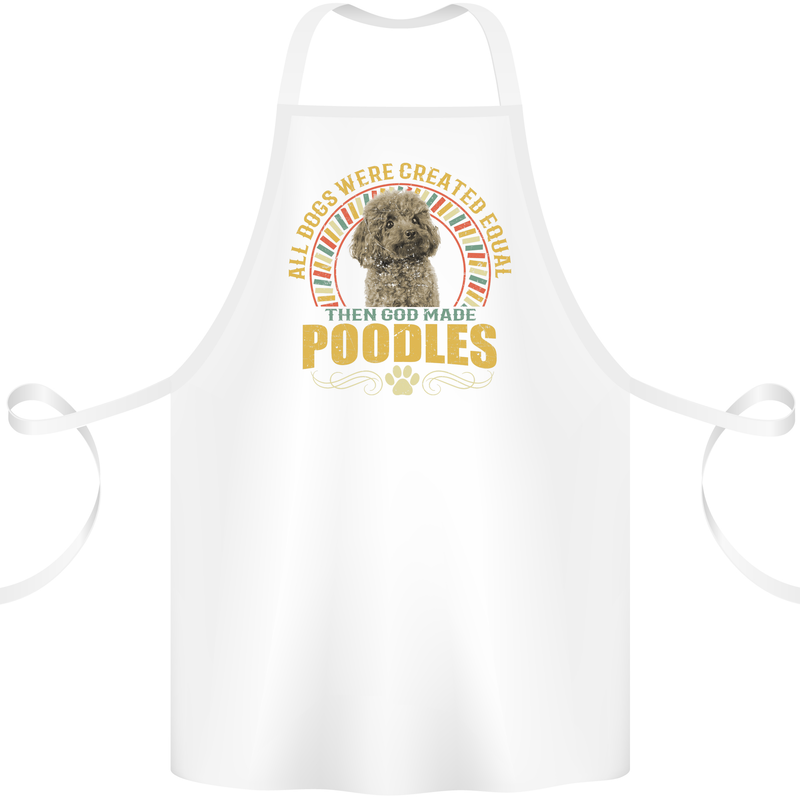 A Poodle Dog Cotton Apron 100% Organic White