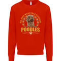 A Poodle Dog Kids Sweatshirt Jumper Bright Red
