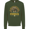 A Poodle Dog Kids Sweatshirt Jumper Forest Green