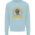 A Poodle Dog Kids Sweatshirt Jumper Light Blue