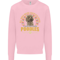 A Poodle Dog Kids Sweatshirt Jumper Light Pink