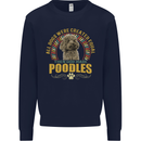 A Poodle Dog Kids Sweatshirt Jumper Navy Blue