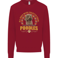 A Poodle Dog Kids Sweatshirt Jumper Red