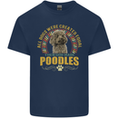A Poodle Dog Kids T-Shirt Childrens Navy Blue