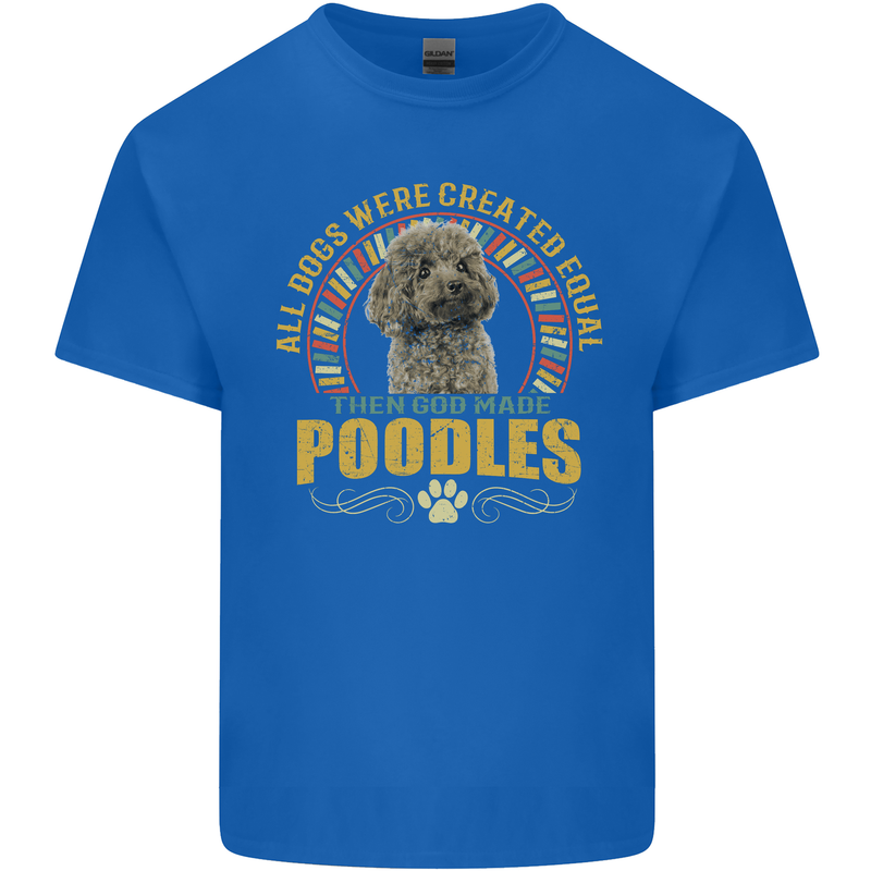 A Poodle Dog Kids T-Shirt Childrens Royal Blue
