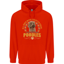 A Poodle Dog Mens 80% Cotton Hoodie Bright Red