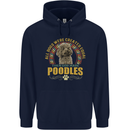 A Poodle Dog Mens 80% Cotton Hoodie Navy Blue