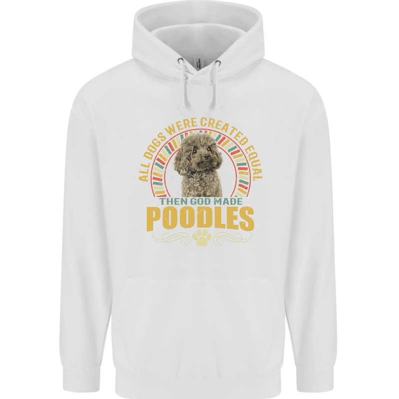 A Poodle Dog Mens 80% Cotton Hoodie White