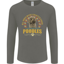 A Poodle Dog Mens Long Sleeve T-Shirt Charcoal