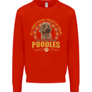 A Poodle Dog Mens Sweatshirt Jumper Bright Red