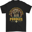 A Poodle Dog Mens T-Shirt 100% Cotton Black