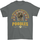 A Poodle Dog Mens T-Shirt 100% Cotton Charcoal
