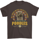 A Poodle Dog Mens T-Shirt 100% Cotton Dark Chocolate
