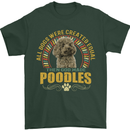 A Poodle Dog Mens T-Shirt 100% Cotton Forest Green
