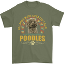 A Poodle Dog Mens T-Shirt 100% Cotton Military Green