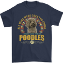 A Poodle Dog Mens T-Shirt 100% Cotton Navy Blue