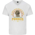 A Poodle Dog Mens V-Neck Cotton T-Shirt White