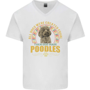 A Poodle Dog Mens V-Neck Cotton T-Shirt White