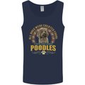 A Poodle Dog Mens Vest Tank Top Navy Blue