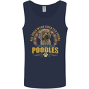 A Poodle Dog Mens Vest Tank Top Navy Blue
