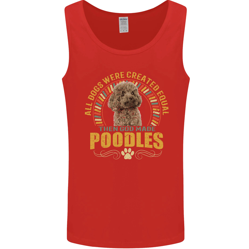 A Poodle Dog Mens Vest Tank Top Red