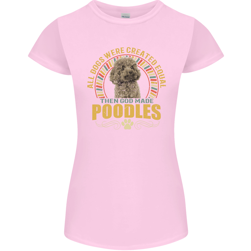 A Poodle Dog Womens Petite Cut T-Shirt Light Pink