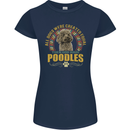 A Poodle Dog Womens Petite Cut T-Shirt Navy Blue