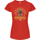 A Poodle Dog Womens Petite Cut T-Shirt Red