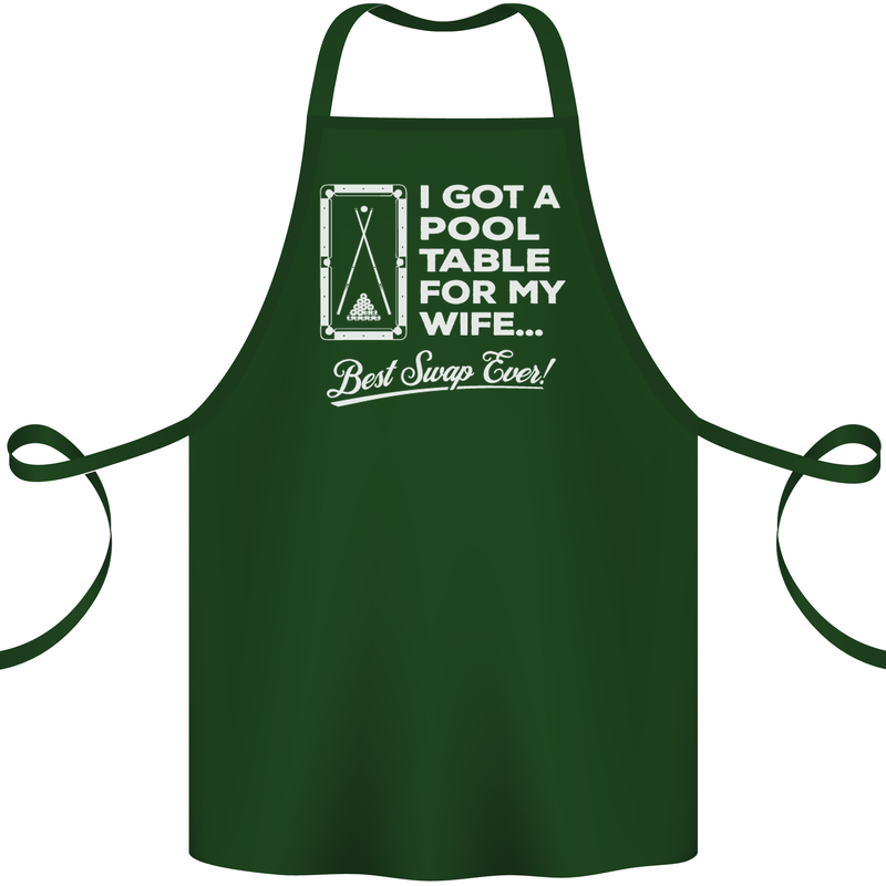 A Pool Cue for My Wife Best Swap Ever! Cotton Apron 100% Organic Forest Green